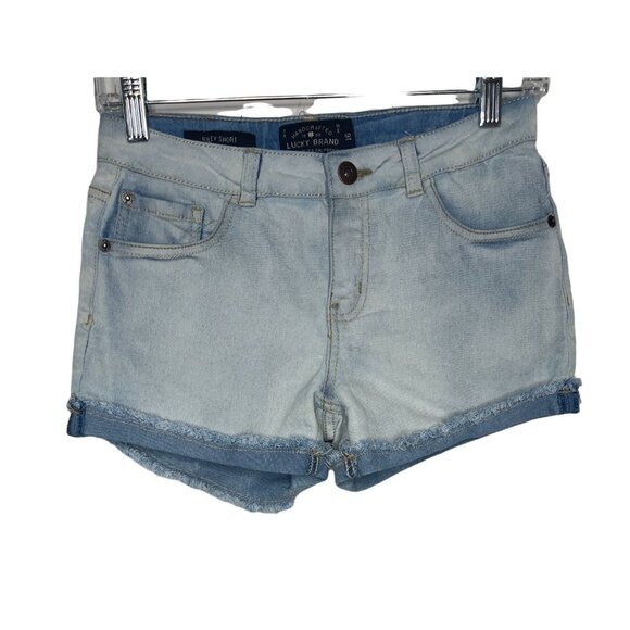 Lucky Brand Other - Lucky Brand Shorts Girls 16 Kids Blue Jean Denim Cut Offs Stretch Summer Casual